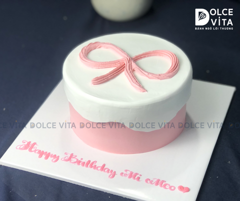 469 Bánh tối giản vẽ chiếc nơ (nhiều lựa chọn màu)