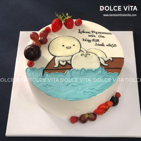 [1665] (60) Bánh vẽ Thỏ Bảy Màu hài hước tặng cho bạn lầy lội