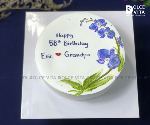 [1200] (60) Bánh Kem Vẽ Hoa Lan Cho Mọi Dịp 2025