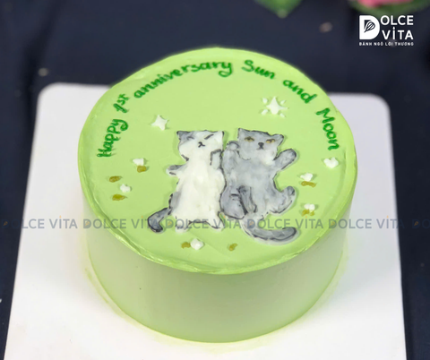 [1725] (30) Bánh kem mini (bento) vẽ chú chó Husky