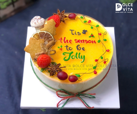 N001 (10-15-25-30) Passion Fruit Mousse (Christmas cake - Bánh giáng sinh/ Noel)