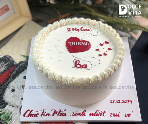 [2847] Bánh trang trí trái tim cho kỷ niệm tình yêu, sinh nhật người yêu..