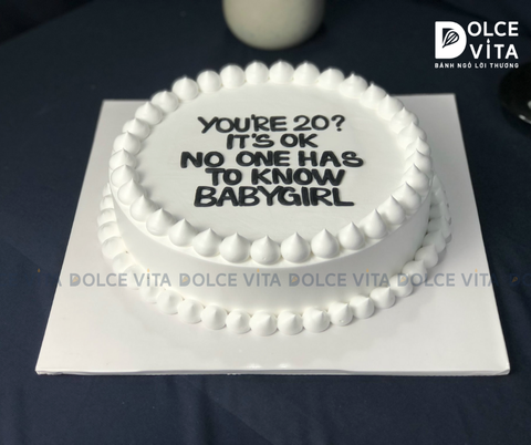 474 Bánh trang trí tối giản đen - trắng