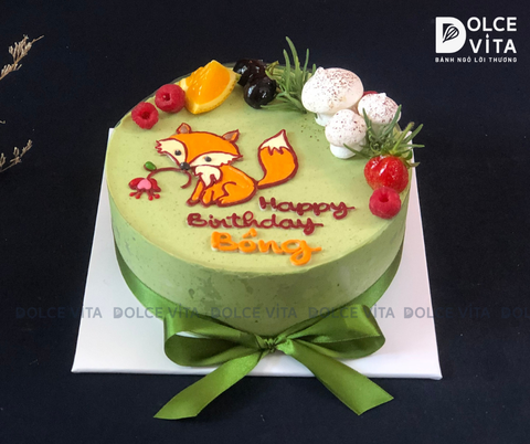 431 (45) Matcha Yogurt vẽ con cáo ngậm hoa