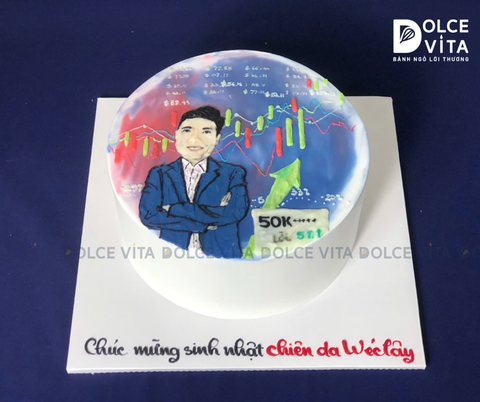 586 (90) Bánh vẽ hình nam nhân viên chứng khoán