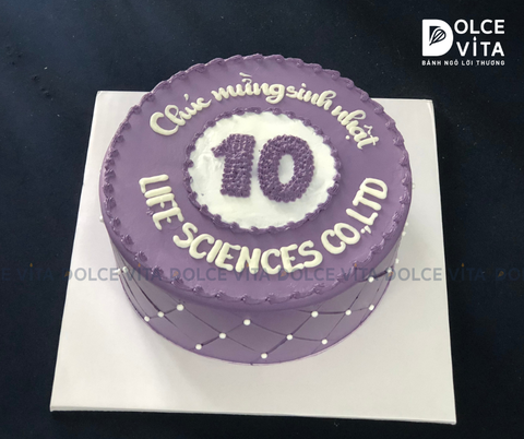 746 (80) Bánh tone tím vẽ logo