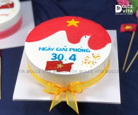 [1268] (70) Bánh kem cờ Tổ quốc – Tinh thần Việt Nam ngày 30/4