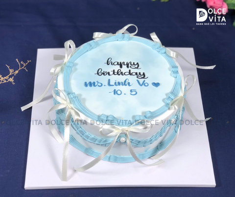 [601] Bánh kem phong cách nữ tính với trang trí nơ