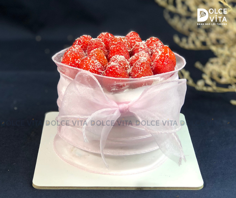 [1721] (30) Bánh kem mini (bento) trang trí dâu tây