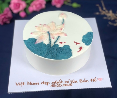 [1432] (80) Bánh vẽ hoa sen cho nhiều dịp kỷ niệm - biết ơn