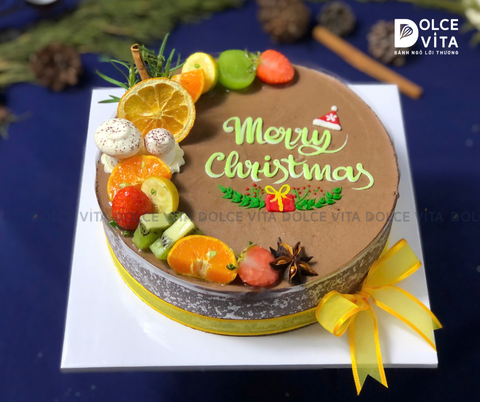 N507 Christmas cake - Bánh giáng sinh/ noel Chocolate Mousse