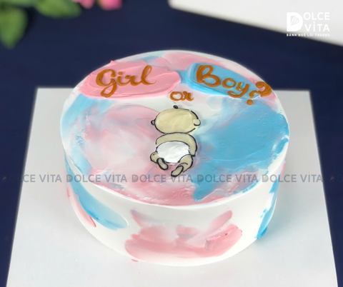 [1717] (30) Bánh kem tiết lộ giới tính (Gender Reveal Cake) - Bất ngờ và hạnh phúc