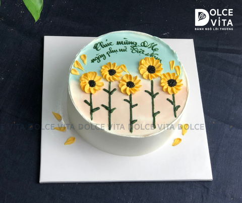 [2004] (40) Bánh kem trang trí hoa hướng dương