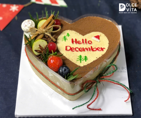 N203 Tiramisu trái tim (Bánh giáng sinh/ Noel/ Christmas cake)