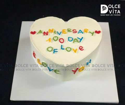 951 Bánh trái tim trang trí chữ nhiều màu sắc