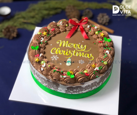 N508 Christmas cake - Bánh giáng sinh/ noel Chocolate Mousse