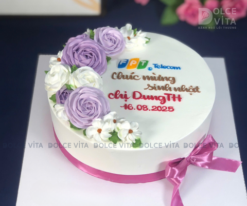 [1866] Bánh hoa tone tím tặng phái nữ nhiều dịp