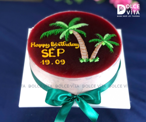 [1951] (50) Bánh kem vẽ cây dừa