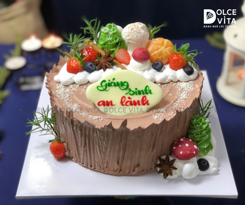 G001 (60) Bánh Gốc cây Giáng sinh (Noel/ Christmas)