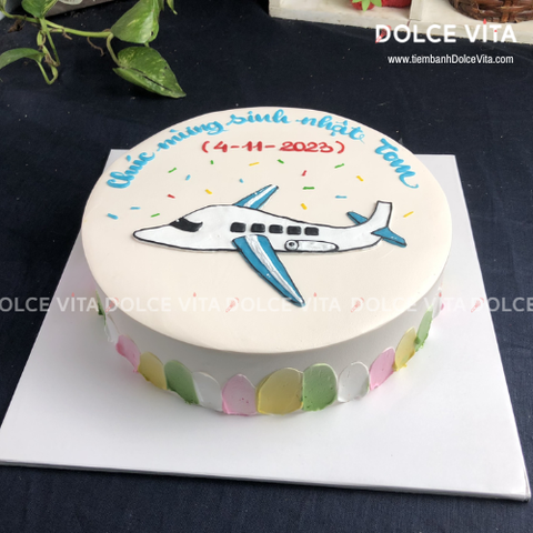 [1688] (60) Bánh Kem Chủ đề Máy bay