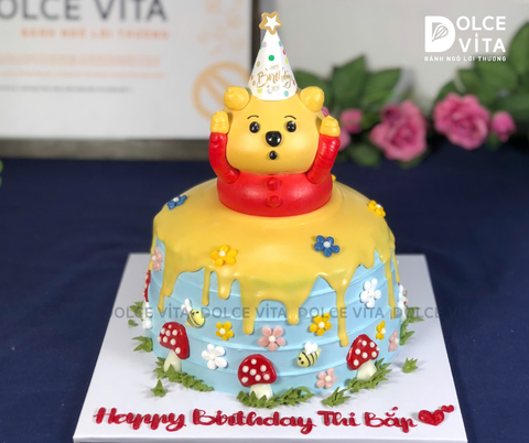 [2021] (170) Bánh sinh nhật tạo hình Gấu Pooh ngọt ngào, đáng yêu