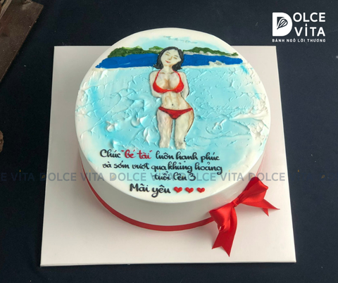 [677] (80) Bánh Kem Bikini “Nóng Bỏng” Cho Tiệc Troll