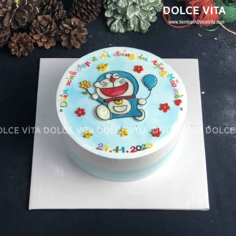 [1653] (80) Bánh kem vẽ Doremon/ Doraemon cho sinh nhật mọi lứa tuổi