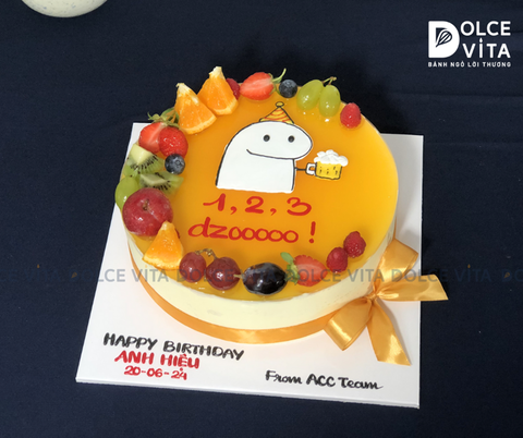 503 Passion - Bánh mousse chanh dây vẽ hình hài hước