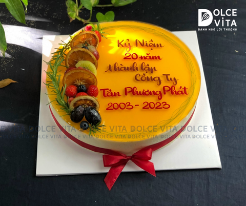 020 Passion - Bánh mousse chanh dây trang trí trái cây