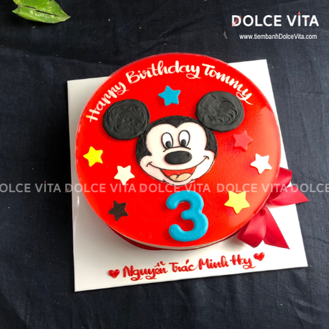 [1686] (60) Bánh kem vẽ hình chuột Mickey