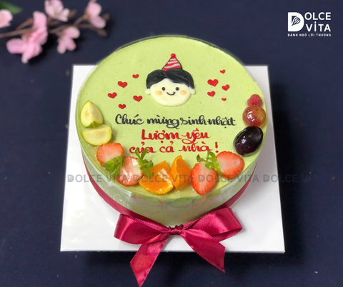 1044 Matcha Yogurt vẽ hình bé trai