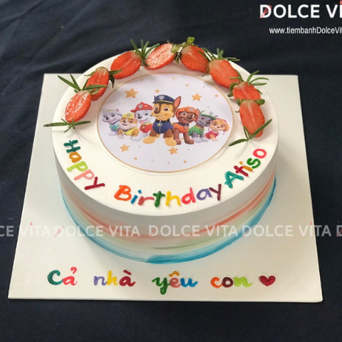 [1316] (50) Bánh Sinh Nhật Bé – in hình Chủ Đề Chó Cứu Hộ (Paw Patrol)