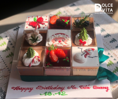 N809 (5) Bánh ly chủ đề Giáng sinh