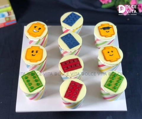 [1258] Set cupcake chủ đề Lego cho bé trai