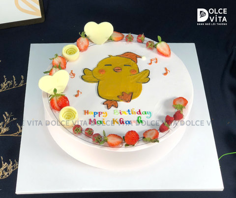 [1504] (30) Bánh vẽ chú gà cho sinh nhật tuổi Dậu