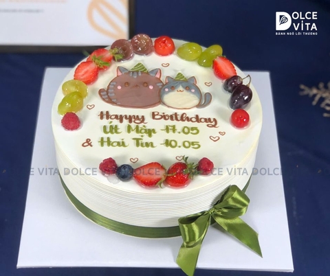 [1823] (50) Bánh Kem Vẽ Mèo Pusheen Dễ Thương – Cho Bé Trai & Bé Gái