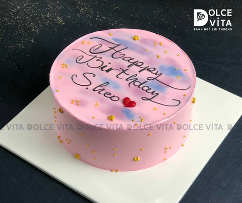 685 Bánh tối giản viết chữ nghệ thuật calligraphy [Liti]