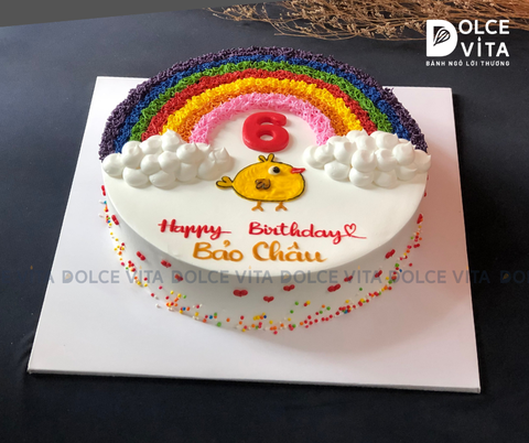 766 (70) Bánh vẽ cầu vồng và con gà con