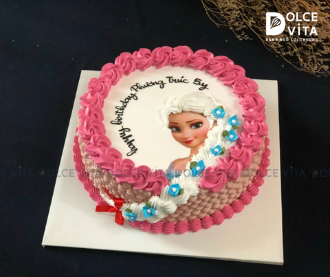 [1278] (80)  Bánh in hình - trang trí chủ đề Elsa (Frozen)