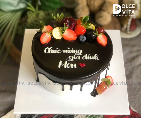 [2126] Bánh kem dâu tằm - Berry Cake phủ ganache