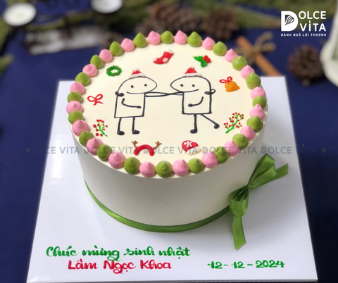 TX008 Bánh Kem Hài Hước Chủ Đề Giáng Sinh – Cười Rộn Rã Cùng Dolce Vita