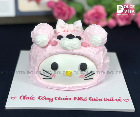 [1566] (120) Bánh kem tạo hình Mèo Kitty cho bé gái