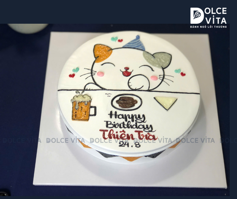 540 (60) Bánh sinh nhật con giáp và ly bia