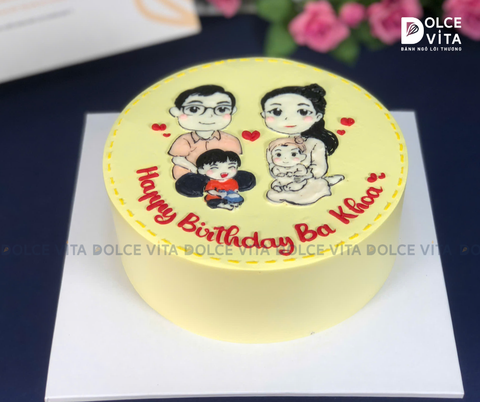 [208] (100) Bánh Kem Vẽ Gia Đình – Lưu Giữ Yêu Thương Trên Từng Nét Kem