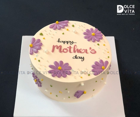 [1298] Bánh Kem Hoa Cúc Tím – Dịu Dàng Gửi Gắm Yêu Thương