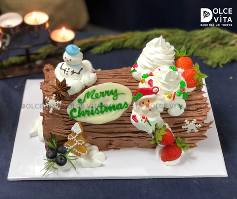 M041 Bánh khúc cây (Christmas log) cho Giáng sinh 2025