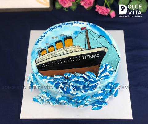 [2000] (100) Bánh kem chủ đề Đại dương - Tàu Titanic