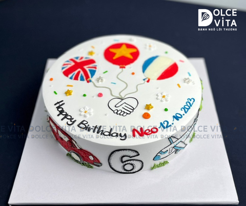 980 (150) Bánh vẽ theo yêu cầu - cờ, phương tiện giao thông