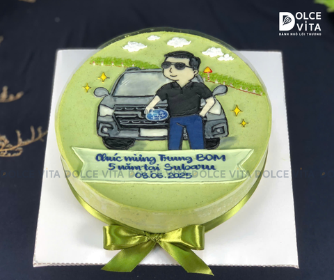[1516] (95) Bánh kem vẽ hình xe hơi - món quà tặng cho phái nam