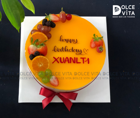 022 Passion - Bánh mousse chanh dây trang trí trái cây